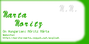 marta moritz business card
